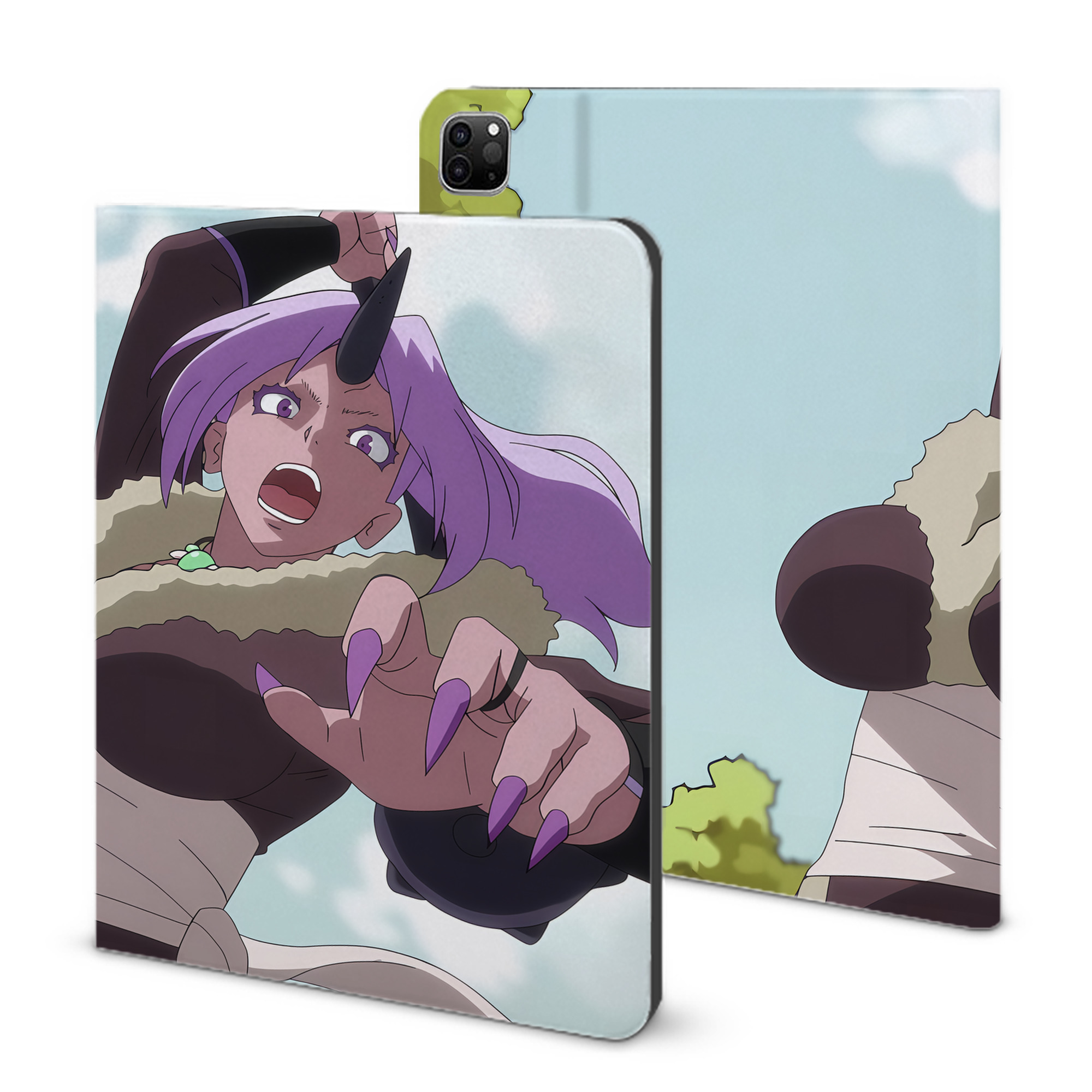 （画像用） 転スラ Regarding Reincarnated to Slime IPad ケース ブック型 PUレザー TPU 耐衝撃 軽量 薄型 ペン収納なし 全面保護 IPad 各モデル対応